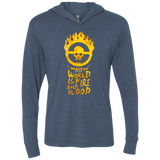 T-Shirts Indigo / X-Small My World Is Fire Triblend Long Sleeve Hoodie Tee