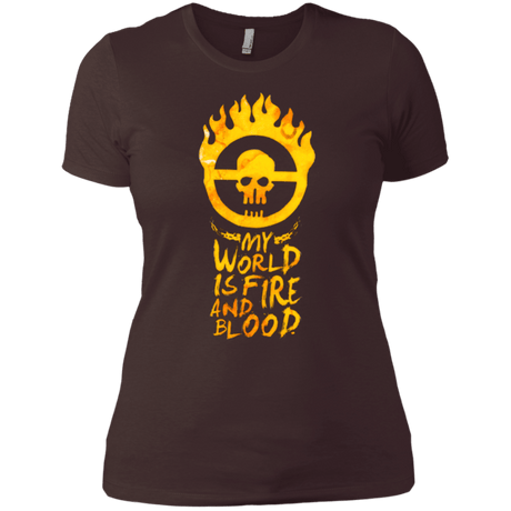 T-Shirts Dark Chocolate / X-Small My World Is Fire Women's Premium T-Shirt