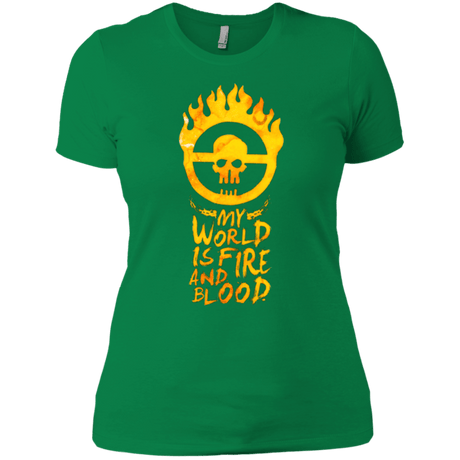 T-Shirts Kelly Green / X-Small My World Is Fire Women's Premium T-Shirt