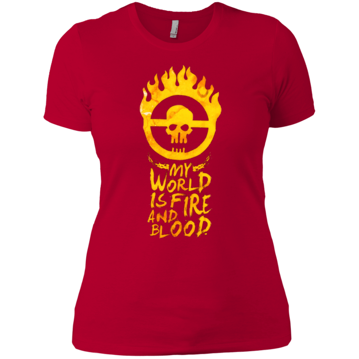 T-Shirts Red / X-Small My World Is Fire Women's Premium T-Shirt