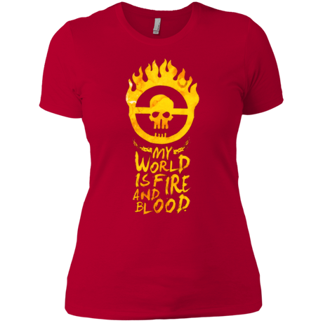 T-Shirts Red / X-Small My World Is Fire Women's Premium T-Shirt