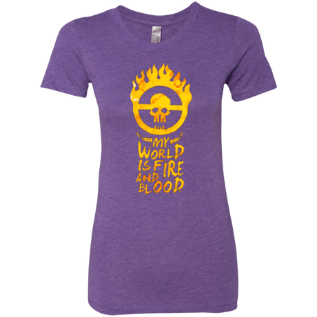 T-Shirts Purple Rush / Small My World Is Fire Women's Triblend T-Shirt