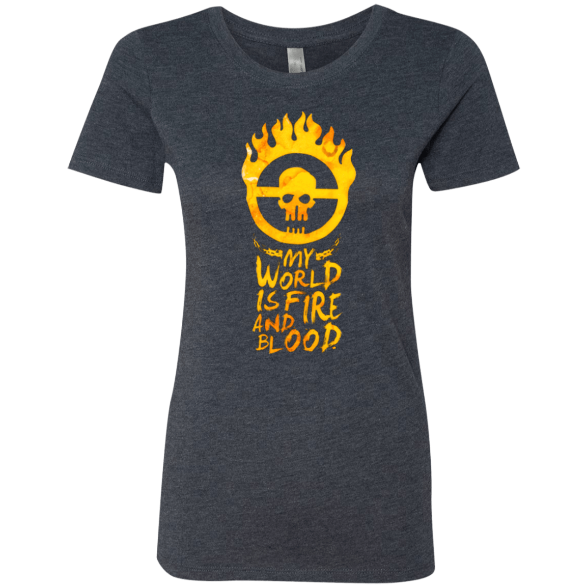 T-Shirts Vintage Navy / Small My World Is Fire Women's Triblend T-Shirt