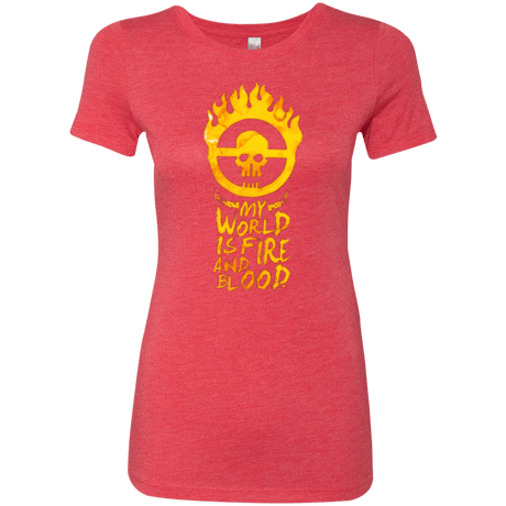 T-Shirts Vintage Red / Small My World Is Fire Women's Triblend T-Shirt