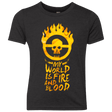 T-Shirts Vintage Black / YXS My World Is Fire Youth Triblend T-Shirt