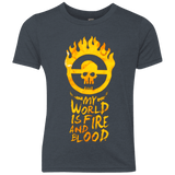 T-Shirts Vintage Navy / YXS My World Is Fire Youth Triblend T-Shirt