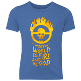 T-Shirts Vintage Royal / YXS My World Is Fire Youth Triblend T-Shirt