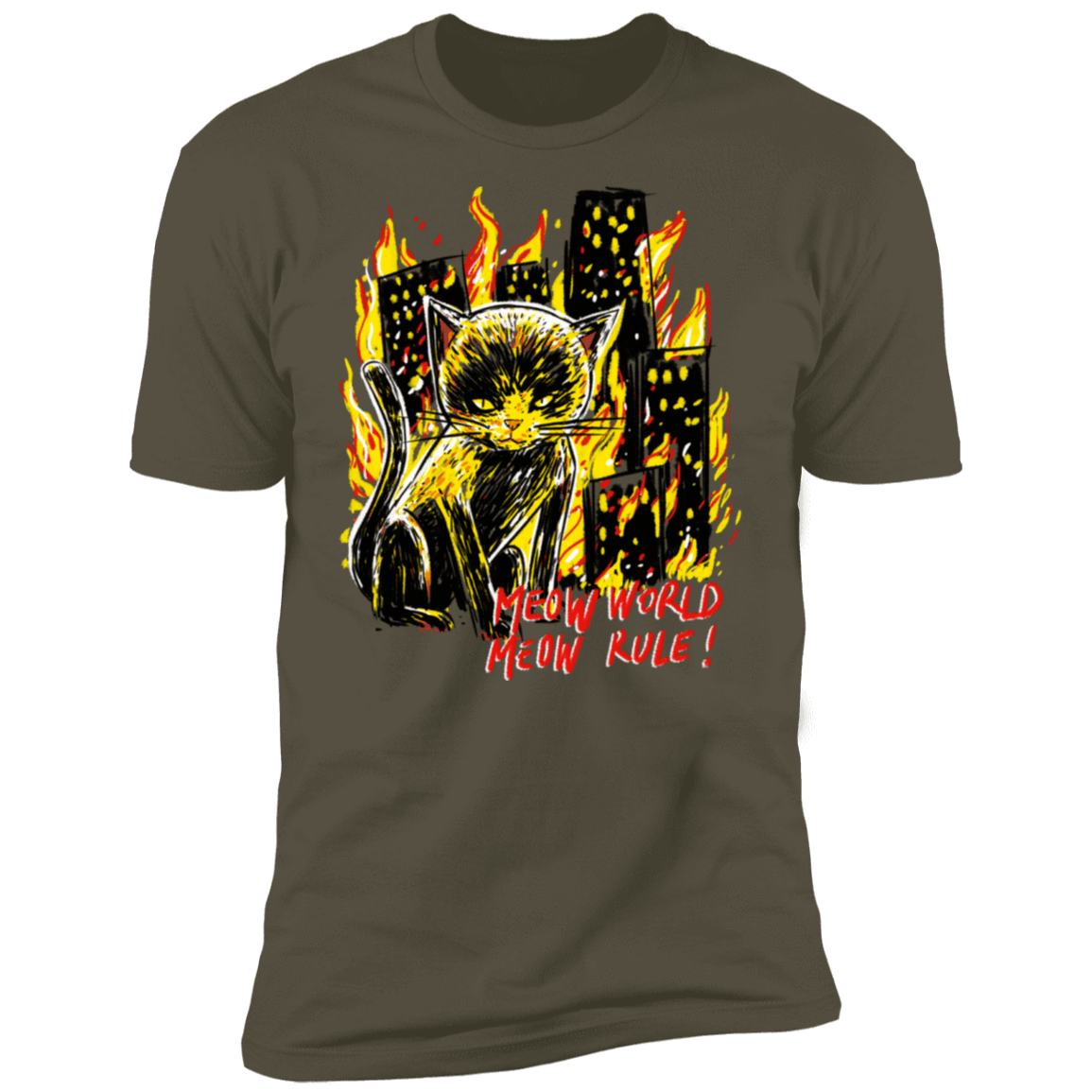 T-Shirts Military Green / S My World Men's Premium T-Shirt