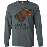 T-Shirts Dark Heather / S Mysteries Are Coming Men's Long Sleeve T-Shirt