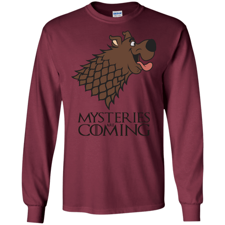 T-Shirts Maroon / S Mysteries Are Coming Men's Long Sleeve T-Shirt