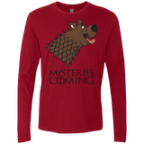 T-Shirts Cardinal / S Mysteries Are Coming Men's Premium Long Sleeve