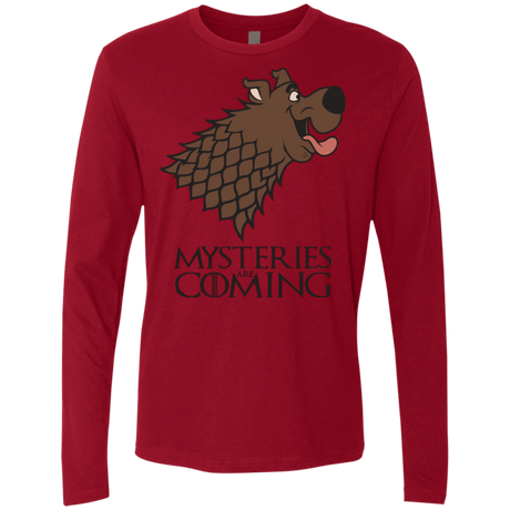 T-Shirts Cardinal / S Mysteries Are Coming Men's Premium Long Sleeve