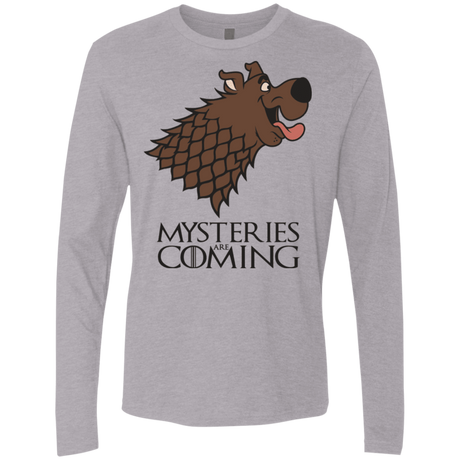 T-Shirts Heather Grey / S Mysteries Are Coming Men's Premium Long Sleeve