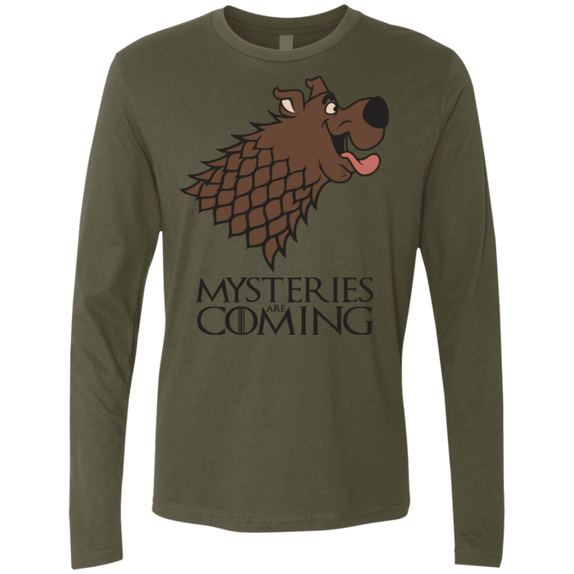 T-Shirts Military Green / S Mysteries Are Coming Men's Premium Long Sleeve