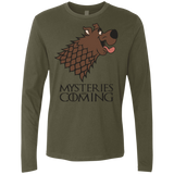 T-Shirts Military Green / S Mysteries Are Coming Men's Premium Long Sleeve