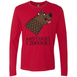 T-Shirts Red / S Mysteries Are Coming Men's Premium Long Sleeve