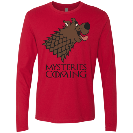 T-Shirts Red / S Mysteries Are Coming Men's Premium Long Sleeve