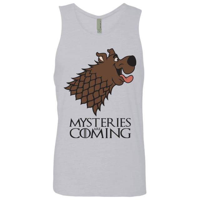 T-Shirts Heather Grey / S Mysteries Are Coming Men's Premium Tank Top