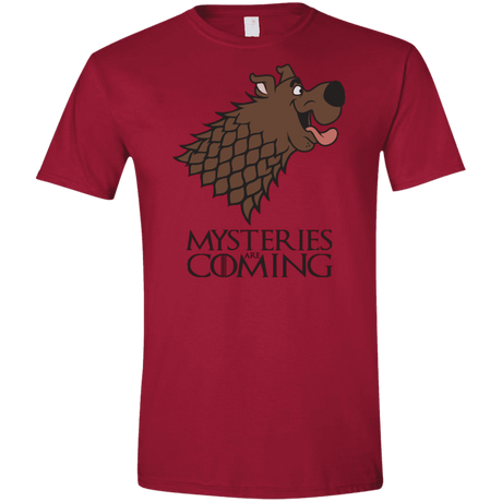 T-Shirts Cardinal Red / S Mysteries Are Coming Men's Semi-Fitted Softstyle