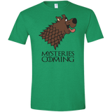 T-Shirts Heather Irish Green / M Mysteries Are Coming Men's Semi-Fitted Softstyle