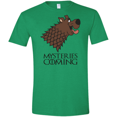 T-Shirts Heather Irish Green / M Mysteries Are Coming Men's Semi-Fitted Softstyle