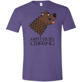 T-Shirts Heather Purple / S Mysteries Are Coming Men's Semi-Fitted Softstyle