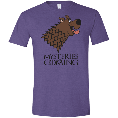 T-Shirts Heather Purple / S Mysteries Are Coming Men's Semi-Fitted Softstyle