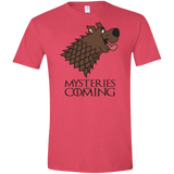 T-Shirts Heather Red / S Mysteries Are Coming Men's Semi-Fitted Softstyle