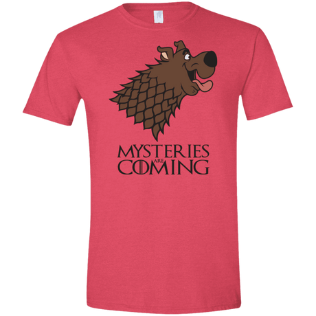 T-Shirts Heather Red / S Mysteries Are Coming Men's Semi-Fitted Softstyle