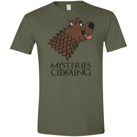 T-Shirts Military Green / S Mysteries Are Coming Men's Semi-Fitted Softstyle