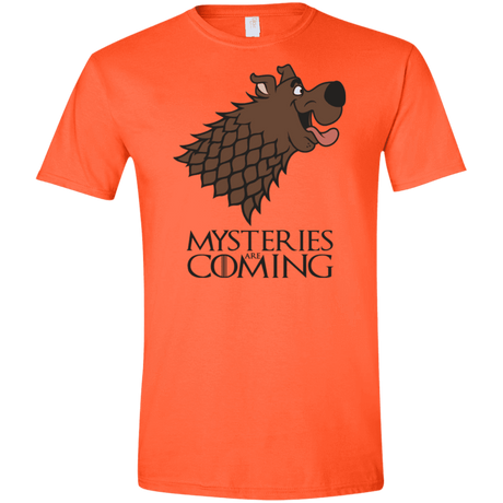T-Shirts Orange / S Mysteries Are Coming Men's Semi-Fitted Softstyle