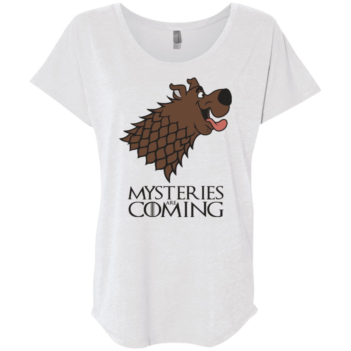 T-Shirts Heather White / X-Small Mysteries Are Coming Triblend Dolman Sleeve