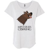 T-Shirts Heather White / X-Small Mysteries Are Coming Triblend Dolman Sleeve