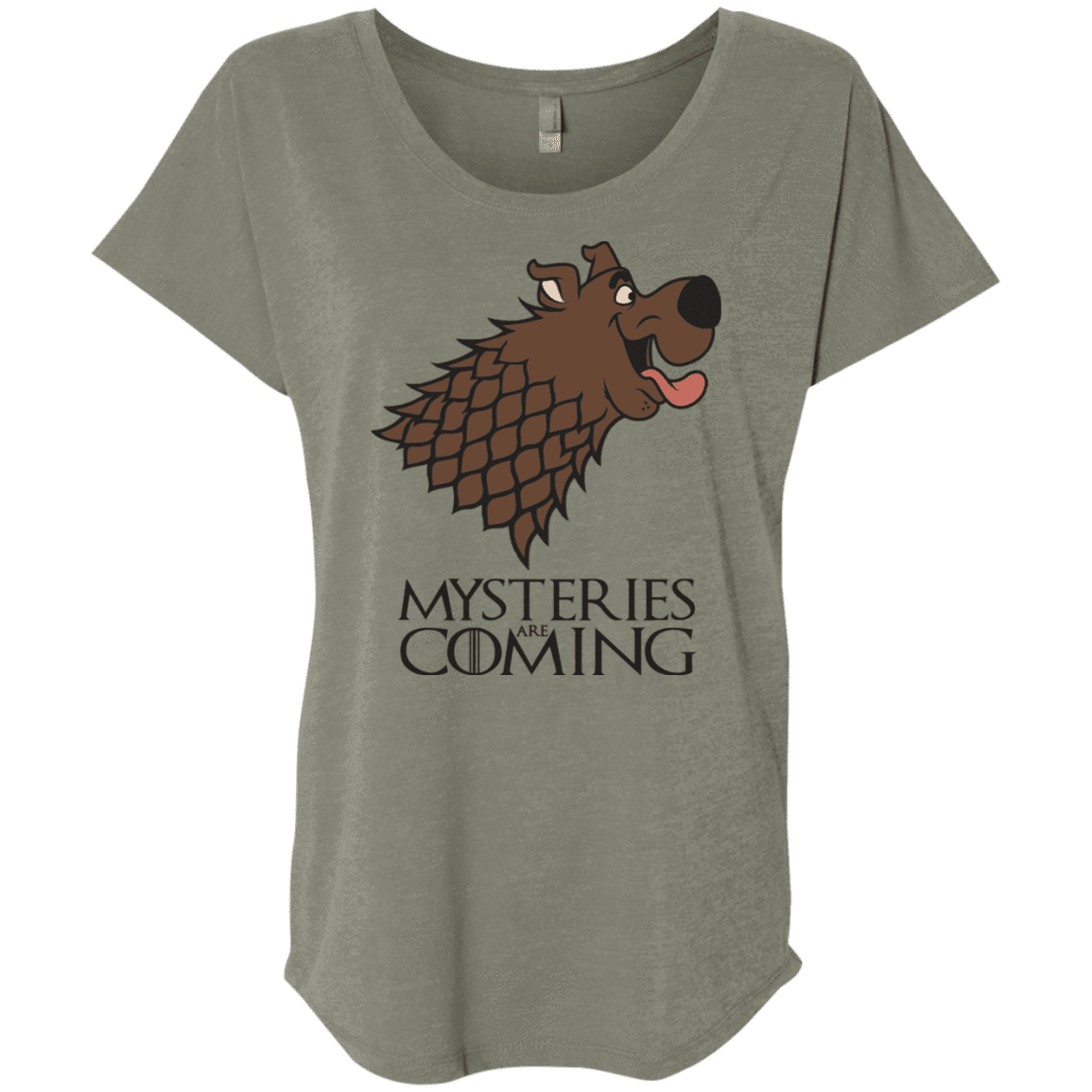 T-Shirts Venetian Grey / X-Small Mysteries Are Coming Triblend Dolman Sleeve