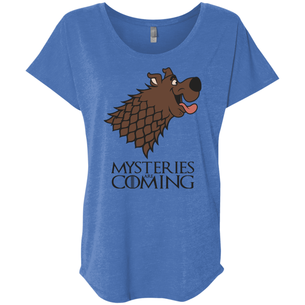 T-Shirts Vintage Royal / X-Small Mysteries Are Coming Triblend Dolman Sleeve