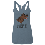 T-Shirts Indigo / X-Small Mysteries Are Coming Women's Triblend Racerback Tank