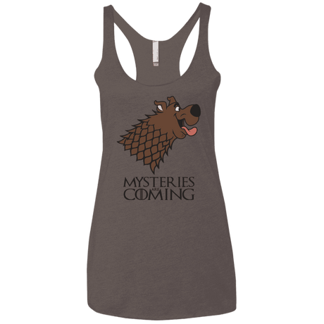 T-Shirts Macchiato / X-Small Mysteries Are Coming Women's Triblend Racerback Tank