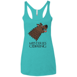 T-Shirts Tahiti Blue / X-Small Mysteries Are Coming Women's Triblend Racerback Tank