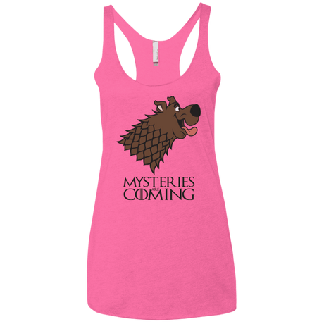 T-Shirts Vintage Pink / X-Small Mysteries Are Coming Women's Triblend Racerback Tank
