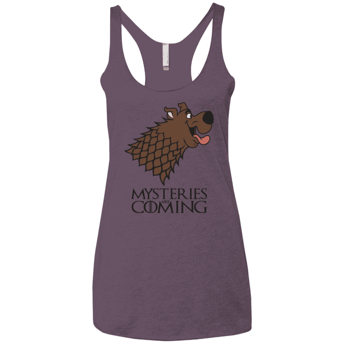 T-Shirts Vintage Purple / X-Small Mysteries Are Coming Women's Triblend Racerback Tank