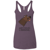 T-Shirts Vintage Purple / X-Small Mysteries Are Coming Women's Triblend Racerback Tank
