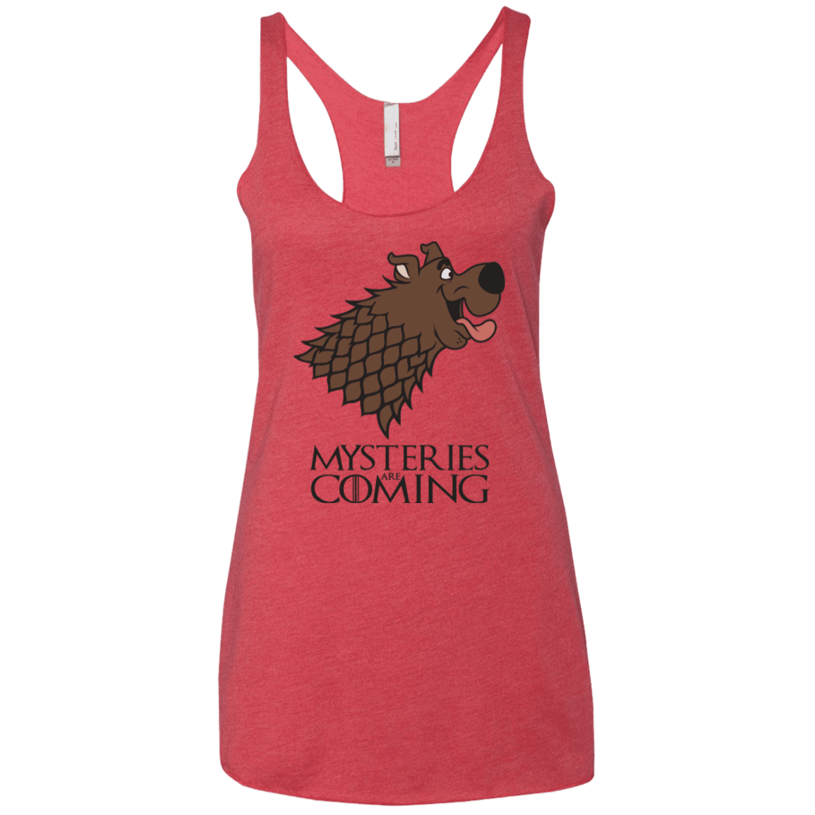 T-Shirts Vintage Red / X-Small Mysteries Are Coming Women's Triblend Racerback Tank