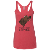 T-Shirts Vintage Red / X-Small Mysteries Are Coming Women's Triblend Racerback Tank