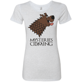 T-Shirts Heather White / S Mysteries Are Coming Women's Triblend T-Shirt