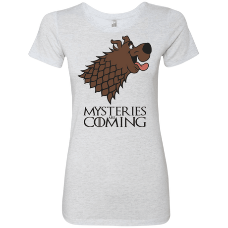 T-Shirts Heather White / S Mysteries Are Coming Women's Triblend T-Shirt