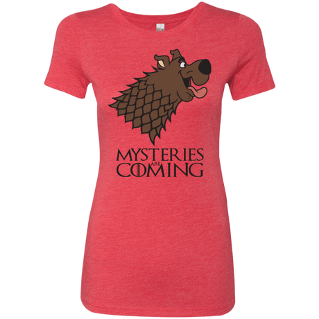 T-Shirts Vintage Red / S Mysteries Are Coming Women's Triblend T-Shirt
