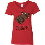 T-Shirts Red / S Mysteries Are Coming Women's V-Neck T-Shirt