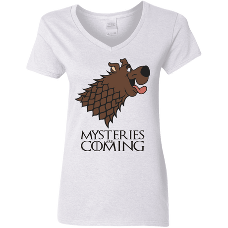 T-Shirts White / S Mysteries Are Coming Women's V-Neck T-Shirt