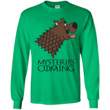 T-Shirts Irish Green / YS Mysteries Are Coming Youth Long Sleeve T-Shirt