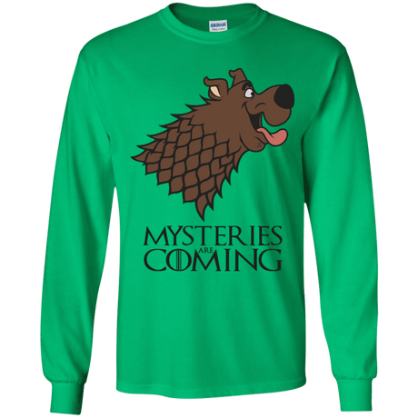 T-Shirts Irish Green / YS Mysteries Are Coming Youth Long Sleeve T-Shirt